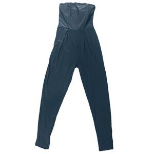Body‎ Central Vintage Black Strapless Tailored Jumpsuit